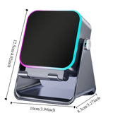 Auto-induction Wireless Induction Speaker RGB Ambient Light Dual Mode Bluetooth Speaker Portable 360° Rotation Phone Stand