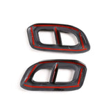 For Mercedes Benz GLC GLE 350 450 GLS W167 X253 X167 20-22 Car Muffler Exhaust Pipe Tail Cover Trim, ABS Carbon Fiber Parts