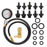 12pcs Engine Oil Pressure Test Kit Tester Car Garage Tool Low Oil Warning Devices with ABS Material, Black+Red Color, 0-10bar