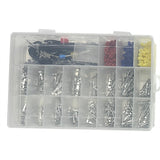 660Pcs Connector Pin Kit Car Electrical Wire Terminal 1/1.5/1.8/2.2/2.8/3.5/4.8/6.3mm Terminal Pins Connector Pin Crimp Pin Plug