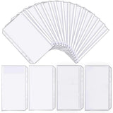 25 Pcs A6 Binder Pockets Waterproof Transparent PVC 6-Hole Binder Pockets Zip Folder Plastic Money Budget Envelopes