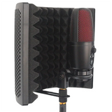 Mini Microphone 3 Panels Foldable Acoustic Screen Foam Accessory Part With Stand For Recording Live Broadcast LO-PS58
