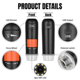 Original Factory Polarizer Newest HD 5MP Portable Electron USB Digital Microscope WiFi Microscope