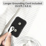 Grounding Sheet for Better Sleep & Wellness - Conductive Cotton and Silver Fitted Sheet with Earthing Cord, Machine Washable