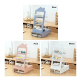 2025 2 in 1 Stationery Storage Box with Drawer Slant Plug Pen Holder Large Capacity House Shape Storage Bucket Student
