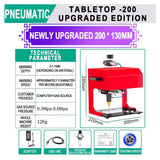 200 * 130mm desktop pneumatic/electric marking machine, portable aluminum and metal nameplate engraving machine