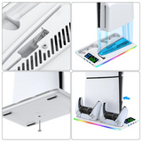 Game Cooling Stand For Sony PS5 Slim Pro Console Support Base Holder Cooler Fan RGB Gaming Accessories
