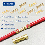 400pcs 453 U Shape Copper Ring Terminals Crimp Wire Non-Insulated Cable Wire Electric Butt Connector Small Tooth Fascia Terminal
