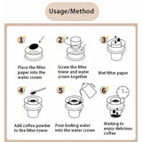 Coffee Filter Cup Hand Brewed Coffee Filter Espresso Coffee Uniform Extraction Easy To Operate Portable Filter Cup