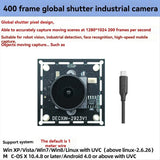 (BAAY) USB3.0 Global Shutter Camera 1.3MP 150° Industrial Camera Module 400 Frames Driver-Free for WINXP/7 8 10 LINUX Android