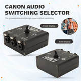 Audio Manual Selector 2 In 1 Out/1 In 2 Out Audio Switcher 6.35/6.5 XLR Audio Switcher For Microphone Sound Card Mixer