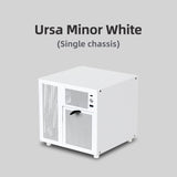 Ursa Minor NAS Chassis 4 Bay Mini-ITX Case, 9.9L Compact Design Supports SFX/SFX-L PSU & 70mm CPU Cooler for Home Server Storage