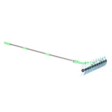 Thatch Rake 3 Sections Stainless Steel Dethatcher Lawn Rake for Clearing Dead Grass