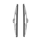 12 Inch/30.48cm Polished Stainless Steel Front Windshield Wiper Blades 1 Pair OEM Style Replacement for Car Van SUV Vehicle
