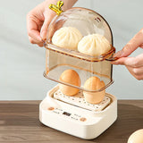 Smart Electric Egg Boiler Steamer 120W with Timing 2-Egg Capacity Mini Portable Breakfast Cooker with Automatic Power off 220V