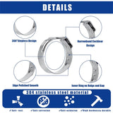 185pcs Single Ear Hose Clamps, 5.3-33.1mm Crimp Hose Clamp Assortment Kit 304 Stainless Steel Hose Clamp for Securing Pipe Hoses