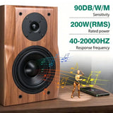 Passive Bookshelf Speakers 3D Surround Sound Dolby Digital Virtual Surround Sound Wired Subwoofer HIFI Audio Wooden Loudspeaker