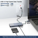 4K Dual USB Type C Dock Three Adapter Hub Laptop Docking Station For Lenovo ThinkPad HP Dell XPS M1 M2 MacBook