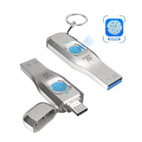 USB Disk 64GB Fingerprint Flash Drive Password Verification Metal OTG Pendrive USB3.0 Type C for PC Phone Lock Thumbdrive Jump
