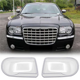 Right Front Headlight Transparent Lens Cover Parts For Chrysler 300C 2007-2010 Head Light Lamp Shade Shell Auto Light Housing