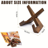 Wooden Wooden Recipe Holder Display Bookend Function Reading Wooden Bookend Hanging Recipe Organizer Dining Room Kitchen