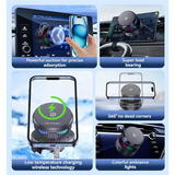 Exclusive Cooling Car Magnetic Vacuum Phone Holder In Car 15W Wireless Fast Charger Bracket Universal GPS Stand