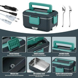 Portable Electric Heated Lunch Box 90W Stainless Steel Detachable 2.5L heat Bowl/Truck/Office Dining Box Microwave Oven
