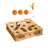 New Flexible Combination Cats Toy Features Track 3 Balls Teaser Wand Playing