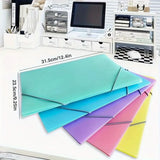 12pcs A4 Office Project Binder Large Capacity Storage Bag Elastic Cord File Bag with Elastic Closure Drawstring Document Pouch