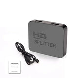 1x2 4K HDMI Splitter HDMI Switch 1 in 2 Out Video Distributor Amplifier Dual Display for HDMI Box PC Monitor Projector Laptop