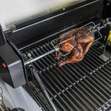 Electric BBQ Grill Rotisserie Spit Rod Meat Forks Set Automatic Rotating Motor Cooking Kit for Camping And Household Use