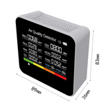 2X 9 In1 Air Quality Monitor Meter Carbon Dioxide Detector TVOC HCHO PM2.5 PM1.0 PM10 Temperature Humidity Detection