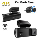 Dash Cam 4K 2160P UHD WiFi for Car DVR Camera Video Recorder Auto Night Vision WDR Voice Control Wireless 24H Parking Mode