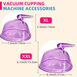 2pcs Butt Chest Enlargement Vacuum Suction Cup Colombian People EnlargeGluteal Cupping Machine Accessories With Y-Shaped Hose