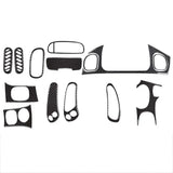 For Corvette C5 1998-2004 Carbon Fiber Full Interior Kit Central Control Gear Cover Trim Decoration Sticker Parts Black