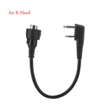Noise Cancelling Aviation Mic Speaker PTT Microphone Headset Replacement Plug Head Cable for Baofeng Kenwood Motorola ICOM Radio