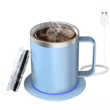 Self-Heating Coffee Mug - 12oz USB Electric Heated Mug Heat 131-149℉ Smart Warming Travel Mug Double Layer Food Grade Cup Warmer