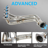 Car Modification Compatible with Suzuki Baja Kit Stainless Steel Performance Header Black/Silver Exhaust Exhaust