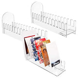 GW-3 Pcs 12 Tier Acrylic Greeting Card Display Stand Clear Card Display Stand Easy To Assemble Postcard Sticker Card Holder