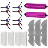 For Eureka E20 Plus Robot Vacuum Replacement Accessories- 4 Pack Filters, 8-Pack Side Brushes, 6-Pack Mop Pods& 2 M