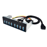 8 Port USB3 5.25 USB 3.0 Front Panel Hub, Multipurpose USB Splitter, USB-HUB For PC;