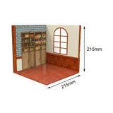 1/12 Scale Backdrop Scene Model Background Scene for Action Figures Dolls Mini Scale Car Parking Building Diorama Layout