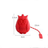 20pcs Silicone Tea Infusers Creative Owl Reusable Tea Strainer Ball