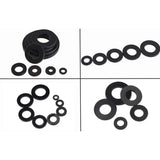 480 Pcs Nylon Flat Round Washers Gaskets Spacers Assortment Set for M2 M2.5 M3 M4 M5 M6 M8 M10 Screw Bolt-Black