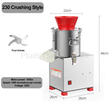 800W/1000W Electric Vegetable Cutter Commercial 750-1500RPM Electronic Chopper Slicer For Cutting Machine For Kitchen Domestic