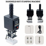 Hand-Held Leather Hot Foil Stamping Machine Copper Mould Wooden Paper LOGO Labeling Soldering Embossing Tool Heating Size 8*10cm