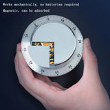 Mechanical Manual Stainless Steel Kitchen Timer With Magnetic Base Cooking Timer Alarm Clock Countdown Study Timer High Quality