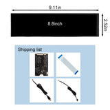 8.8inch 1920X480 600 nits IPS Strip Bar LCD Display HSD088IPW1 and USB Type C Board