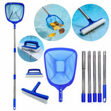 Leaf Skimmer Net Professional Pool Maintenance Kit 5-Section Telescopic Pole Practical Lightweight Swimming Pool Accessories