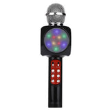 WS1816 Wireless Karaoke Microphone Bluetooth Handheld Speaker Home Birthday Party Player with LED Lights for Kids Singing
